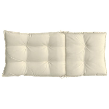 vidaXL Hochlehner-Auflagen 6 Stk. Creme Oxford-Gewebe
