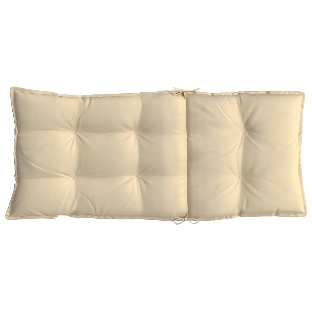 vidaXL Hochlehner-Auflagen 4 Stk. Beige Oxford-Gewebe