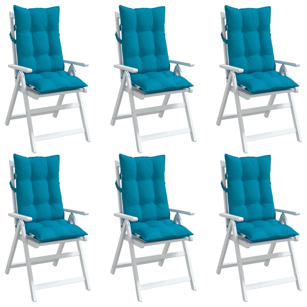 vidaXL Coussins de dossier haut 6 pcs Bleu clair Tissu Oxford