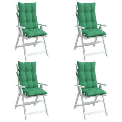 vidaXL Coussins de dossier haut 4 pcs Vert Tissu Oxford