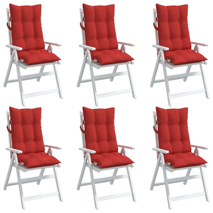 vidaXL Hochlehner-Auflagen 6 Stk. Rot Oxford-Gewebe