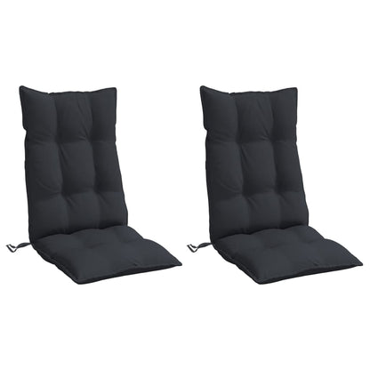 vidaXL Hochlehner-Auflagen 2 Stk. Schwarz Oxford-Gewebe