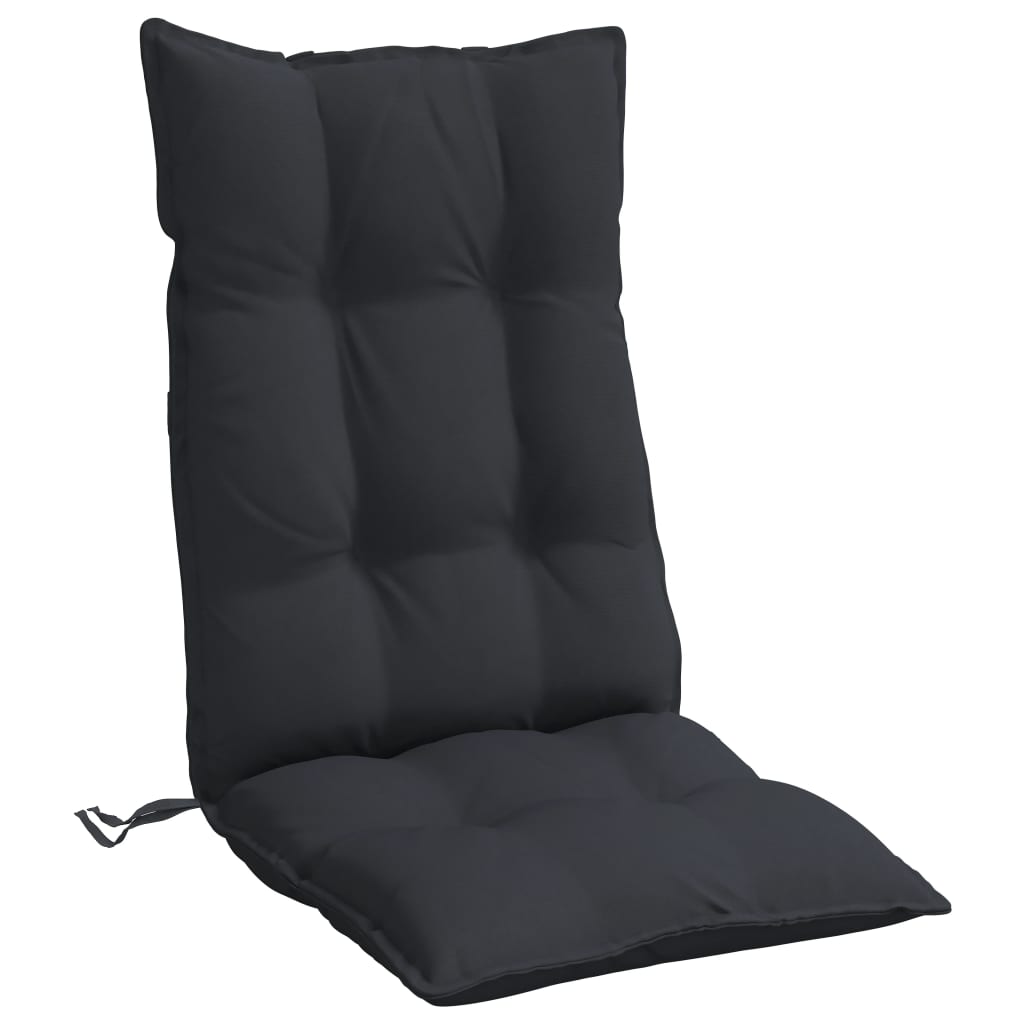 vidaXL Hochlehner-Auflagen 6 Stk. Schwarz Oxford-Gewebe