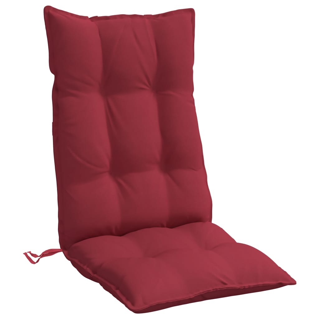vidaXL Coussins de dossier haut 4 pcs. Rouge bordeaux Tissu Oxford