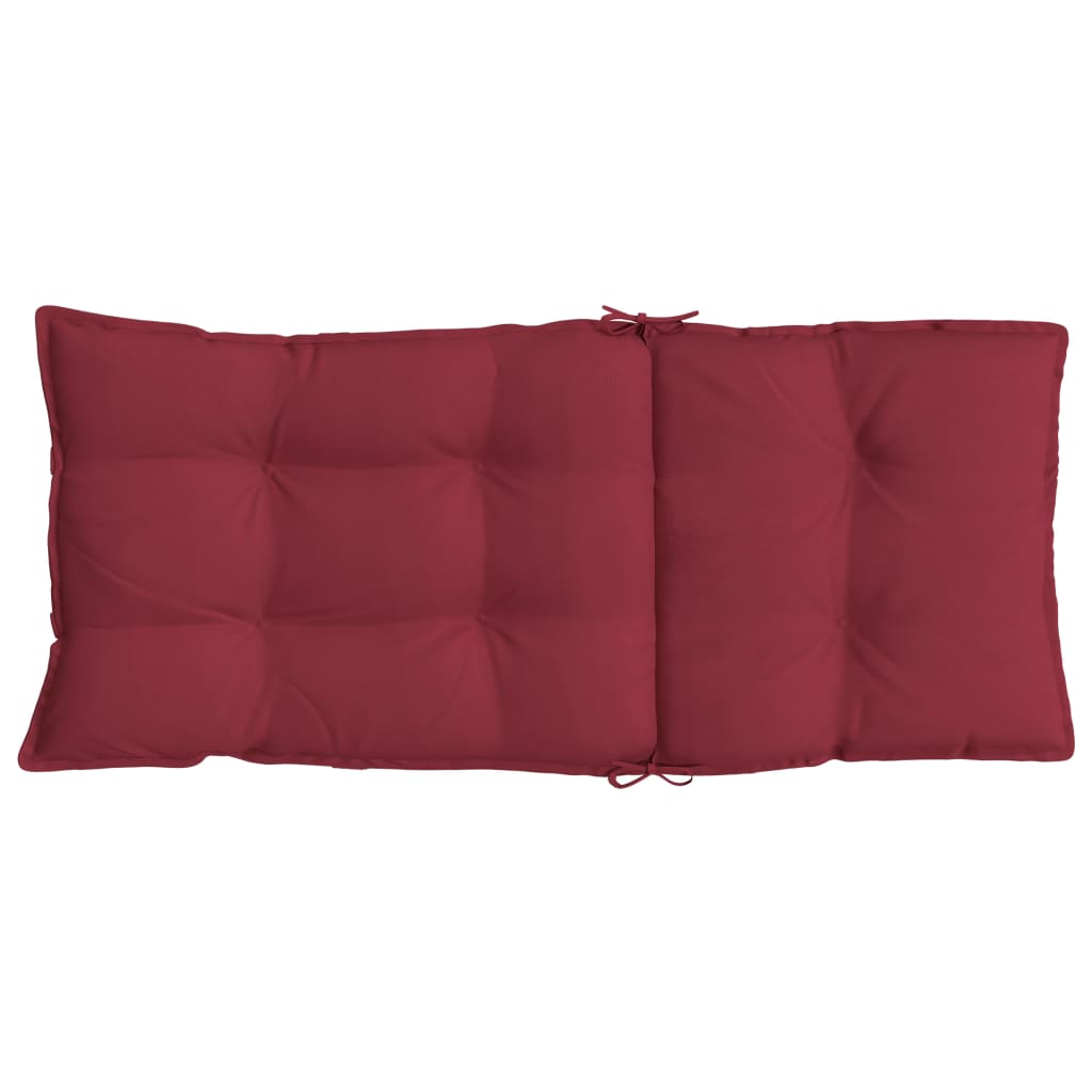 vidaXL Coussins de dossier haut 4 pcs. Rouge bordeaux Tissu Oxford
