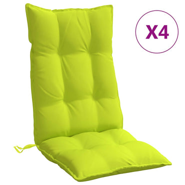 vidaXL Hochlehner-Auflagen 4 Stk. Knallgrün Oxford-Gewebe