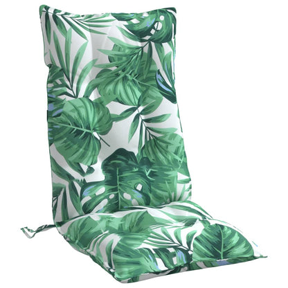 vidaXL Coussins pour chaises à dossier haut 6 pcs Motif feuilles Tissu Oxford