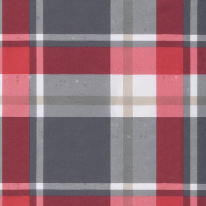vidaXL Hochlehner-Auflagen 2 Stk. Rot Karomuster Oxford-Gewebe