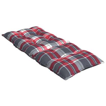 vidaXL Coussins de dossier haut 4 pcs Tissu Oxford à carreaux rouges