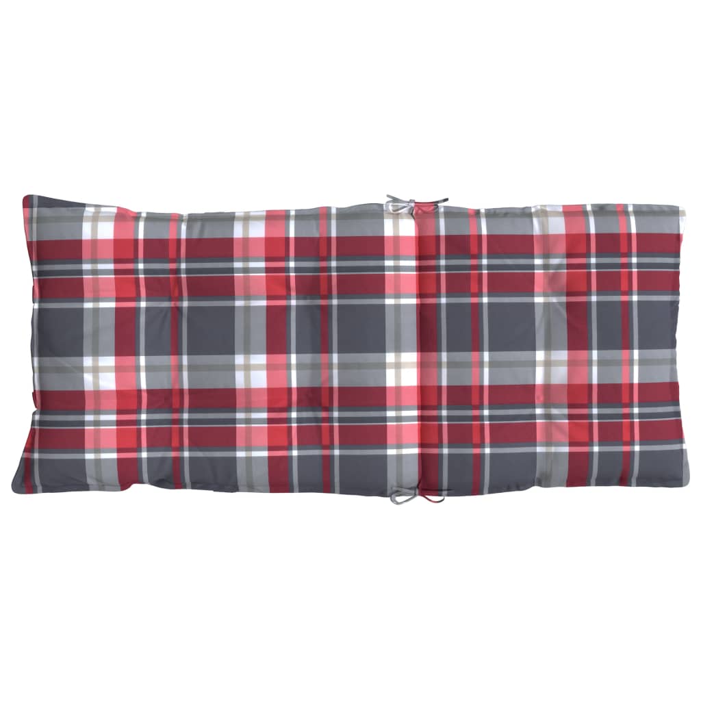 vidaXL Coussins de dossier haut 6 pcs Motif à carreaux rouges Tissu Oxford