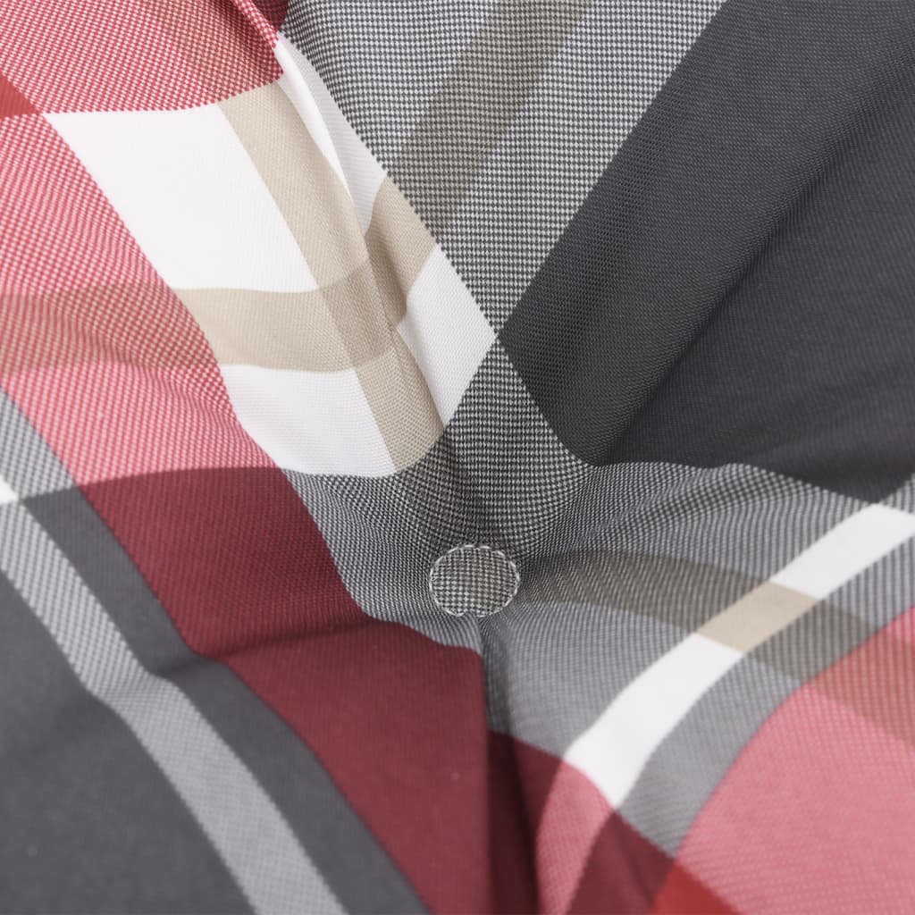 vidaXL Coussins de dossier haut 6 pcs Motif à carreaux rouges Tissu Oxford