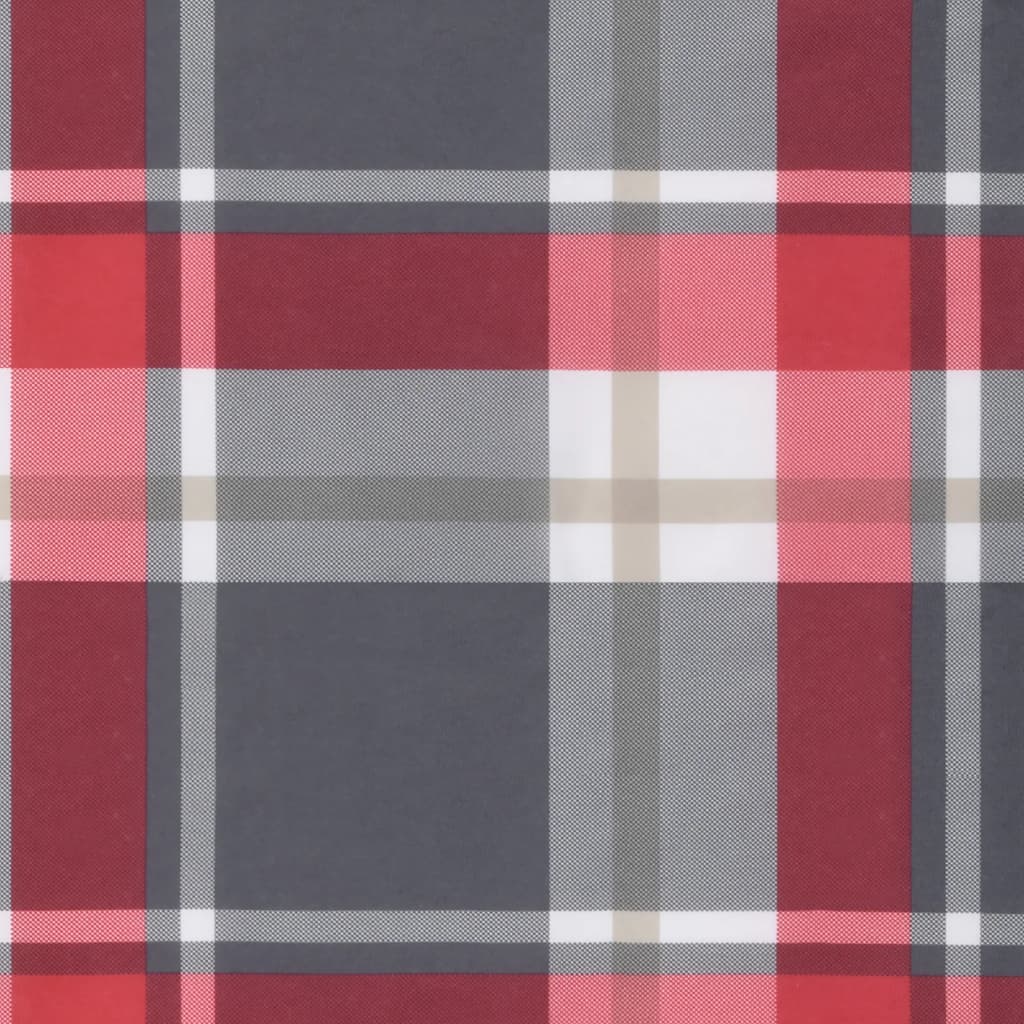 vidaXL Coussins de dossier haut 6 pcs Motif à carreaux rouges Tissu Oxford