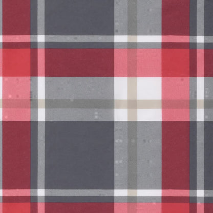 vidaXL Coussins de dossier haut 6 pcs Motif à carreaux rouges Tissu Oxford