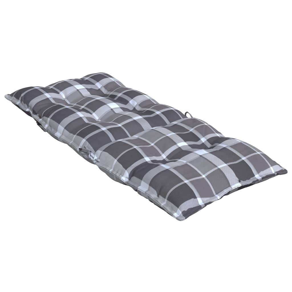 vidaXL Hochlehner-Auflagen 6 Stk. Grau Karomuster Oxford-Gewebe