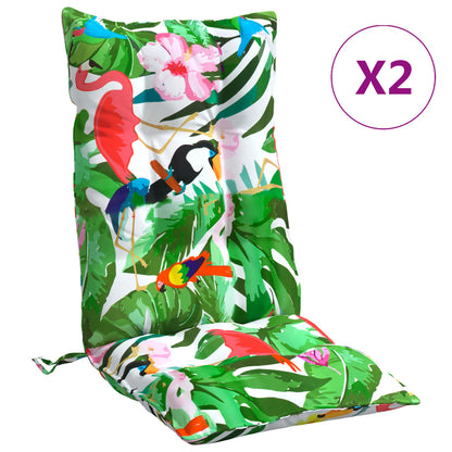 vidaXL Coussins de dossier haut 2 pcs Tissu Oxford multicolore