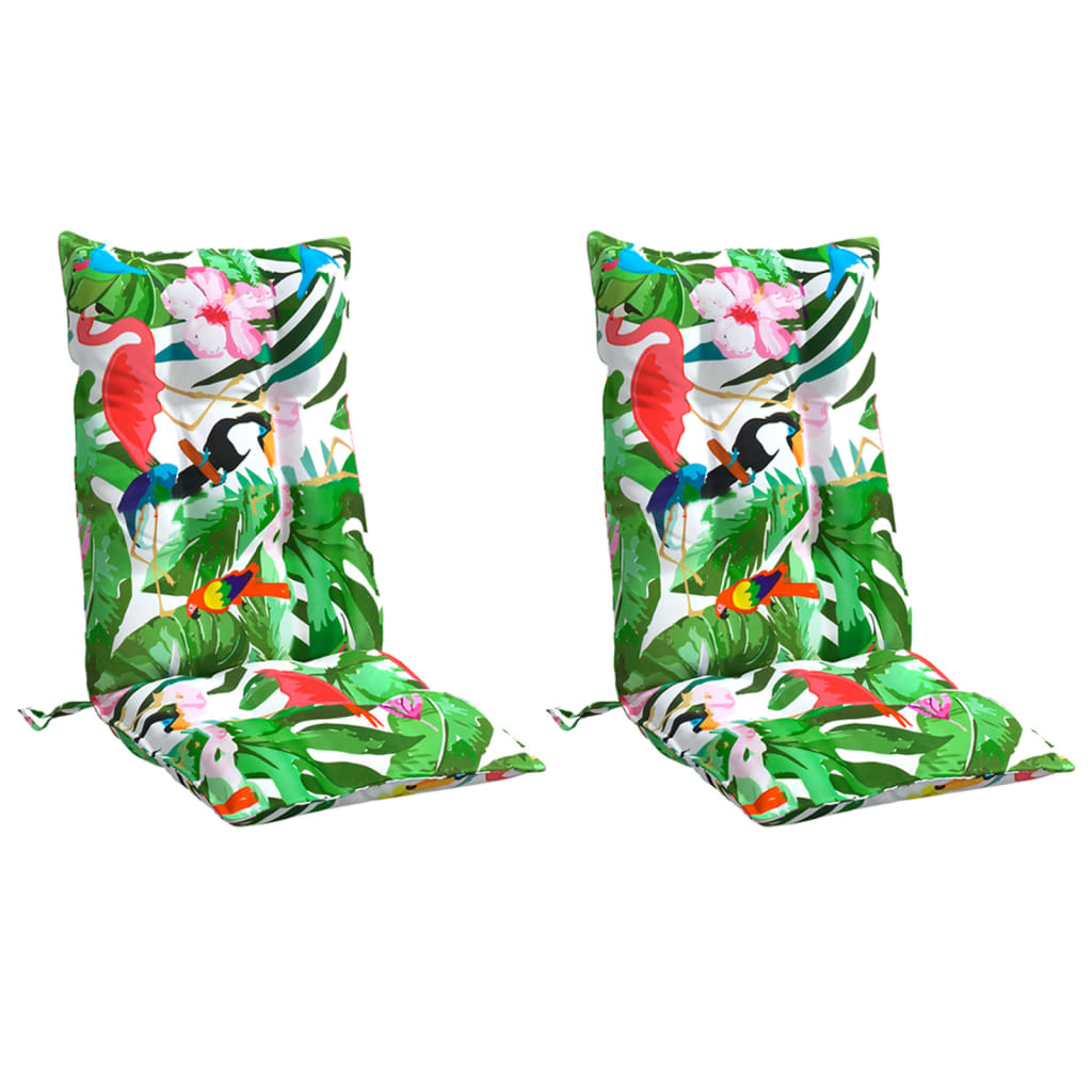 vidaXL Coussins de dossier haut 2 pcs Tissu Oxford multicolore
