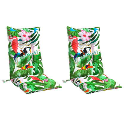 vidaXL Coussins de dossier haut 2 pcs Tissu Oxford multicolore