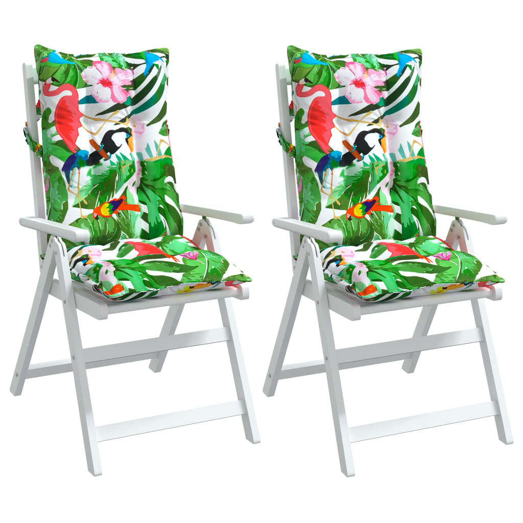 vidaXL Coussins de dossier haut 2 pcs Tissu Oxford multicolore
