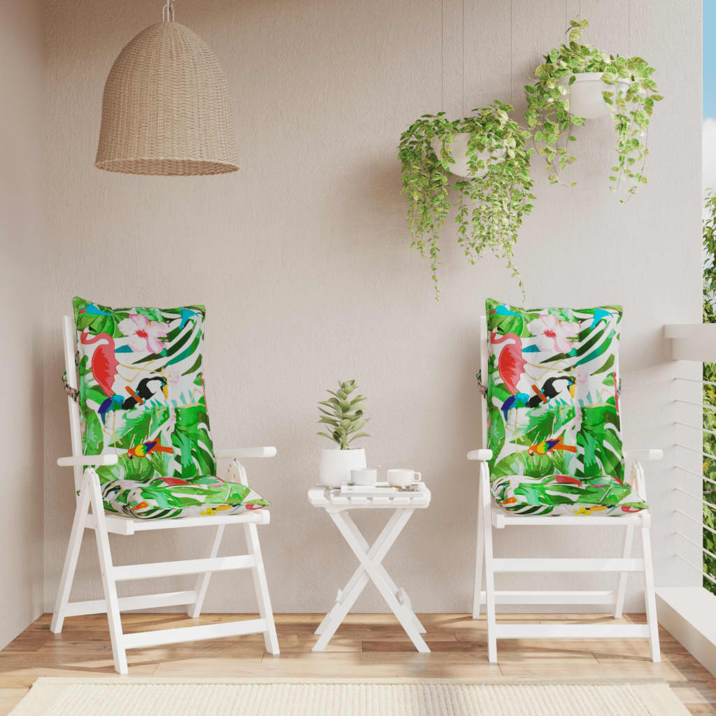 vidaXL Coussins de dossier haut 2 pcs Tissu Oxford multicolore
