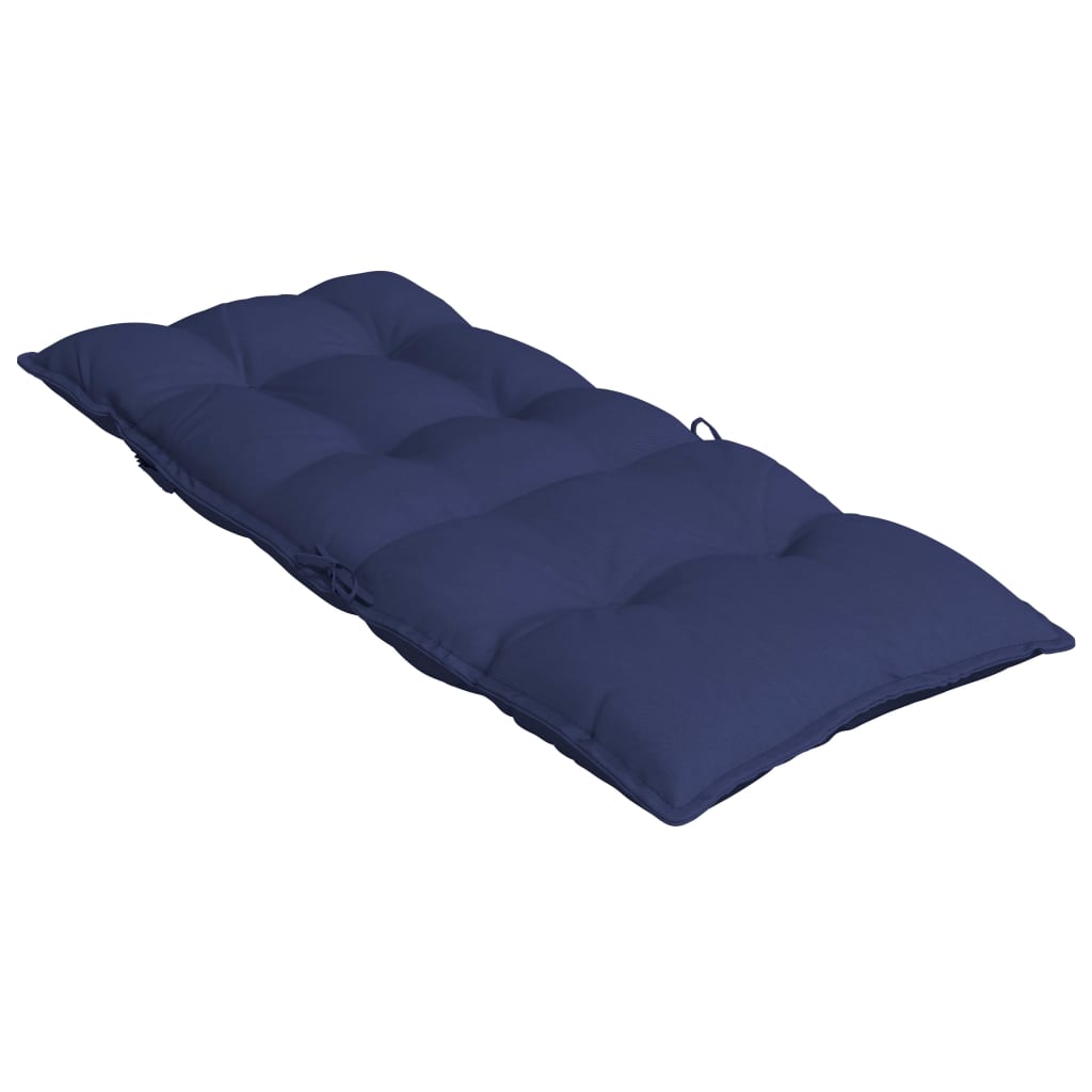 vidaXL Coussins de dossier haut 2 pcs Bleu marine Tissu Oxford