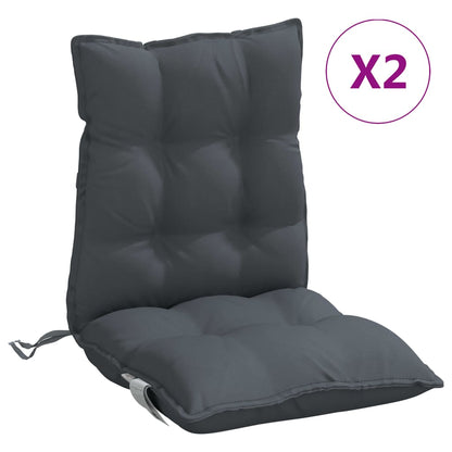 vidaXL Niedriglehner-Auflagen 2 Stk. Anthrazit Oxford-Gewebe