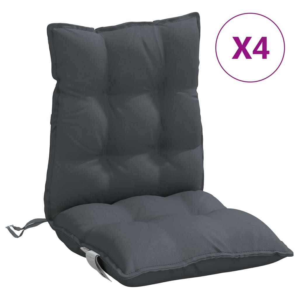 vidaXL Niedriglehner-Auflagen 4 Stk. Anthrazit Oxford-Gewebe