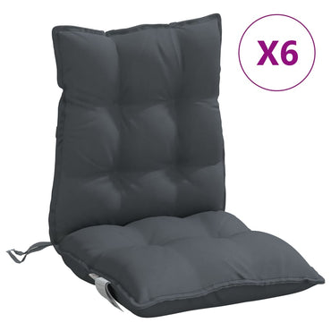 vidaXL Niedriglehner-Auflagen 6 Stk. Anthrazit Oxford-Gewebe