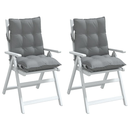 vidaXL Coussins pour fauteuil bas 2 pcs Gris Tissu Oxford