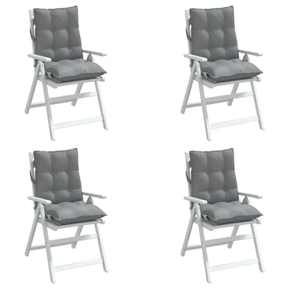 vidaXL Coussins de dossier bas 4 pcs Gris Tissu Oxford