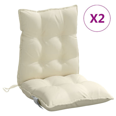 vidaXL Coussins de chaise longue 2 pcs Crème Tissu Oxford
