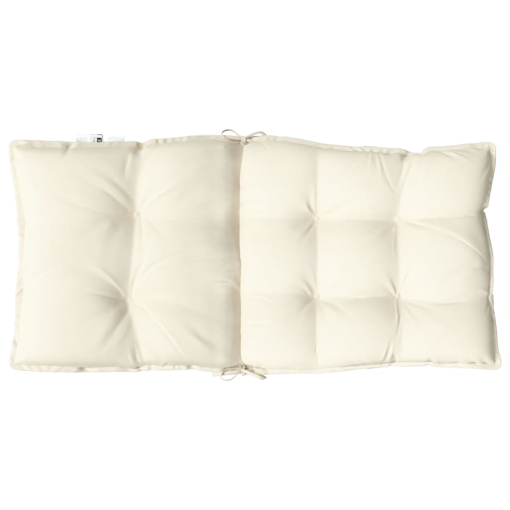 vidaXL Niedriglehner-Auflagen 6 Stk. Creme Oxford-Gewebe