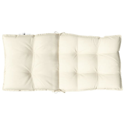 vidaXL Niedriglehner-Auflagen 6 Stk. Creme Oxford-Gewebe