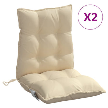 vidaXL Coussins pour chaises basses 2 pcs. Tissu Oxford beige