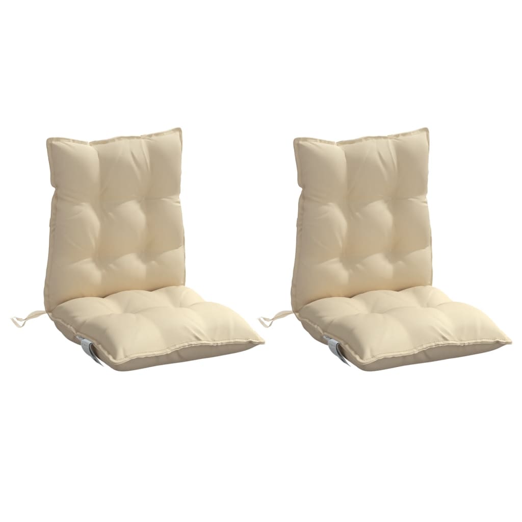 vidaXL Coussins pour chaises basses 2 pcs. Tissu Oxford beige