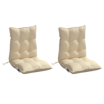vidaXL Coussins pour chaises basses 2 pcs. Tissu Oxford beige