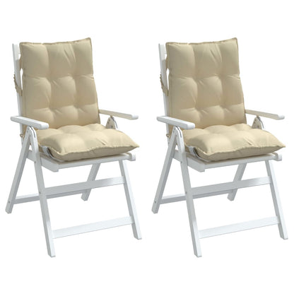 vidaXL Coussins pour chaises basses 2 pcs. Tissu Oxford beige