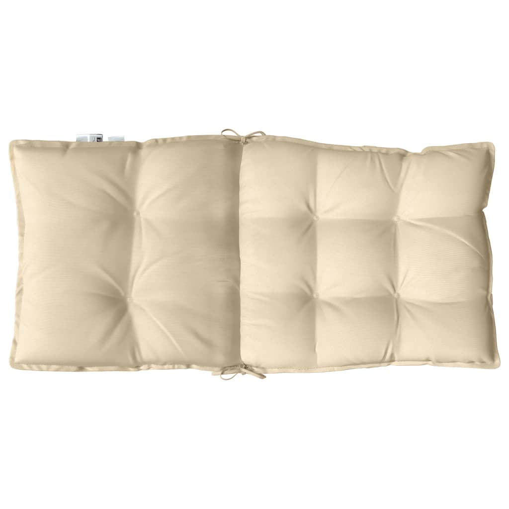vidaXL Coussins pour chaises basses 2 pcs. Tissu Oxford beige