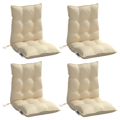 vidaXL Niedriglehner-Auflagen 4 Stk. Beige Oxford-Gewebe
