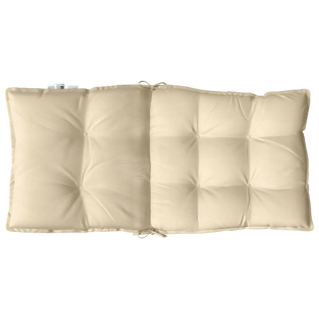 vidaXL Coussins de chaise longue dossier bas 6 pcs Tissu Oxford beige