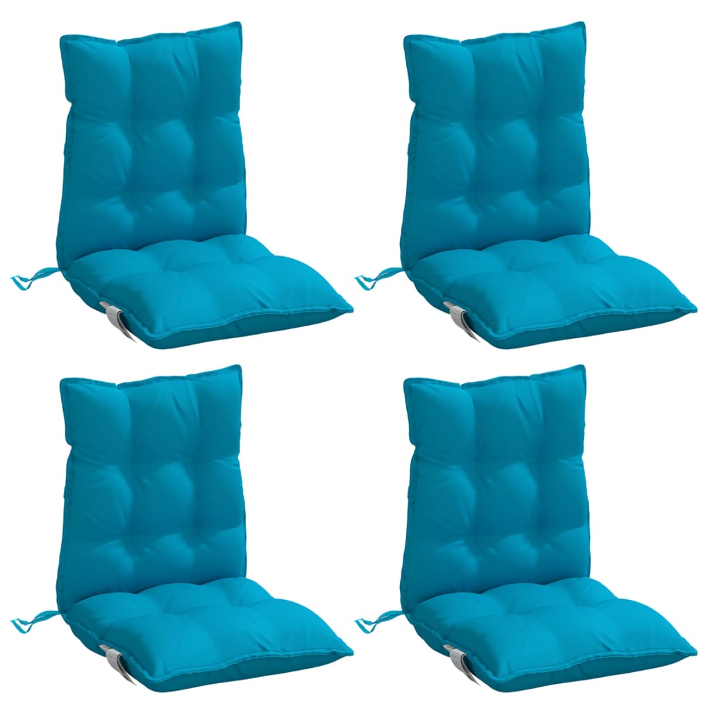 vidaXL Niedriglehner-Auflagen 4 Stk. Hellblau Oxford-Gewebe