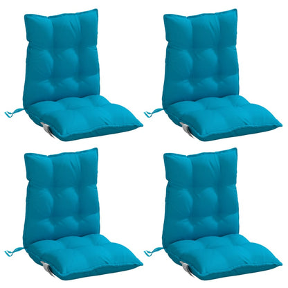 vidaXL Niedriglehner-Auflagen 4 Stk. Hellblau Oxford-Gewebe