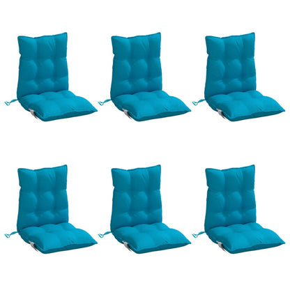 vidaXL Coussins pour chaises basses 6 pcs Bleu clair Tissu Oxford