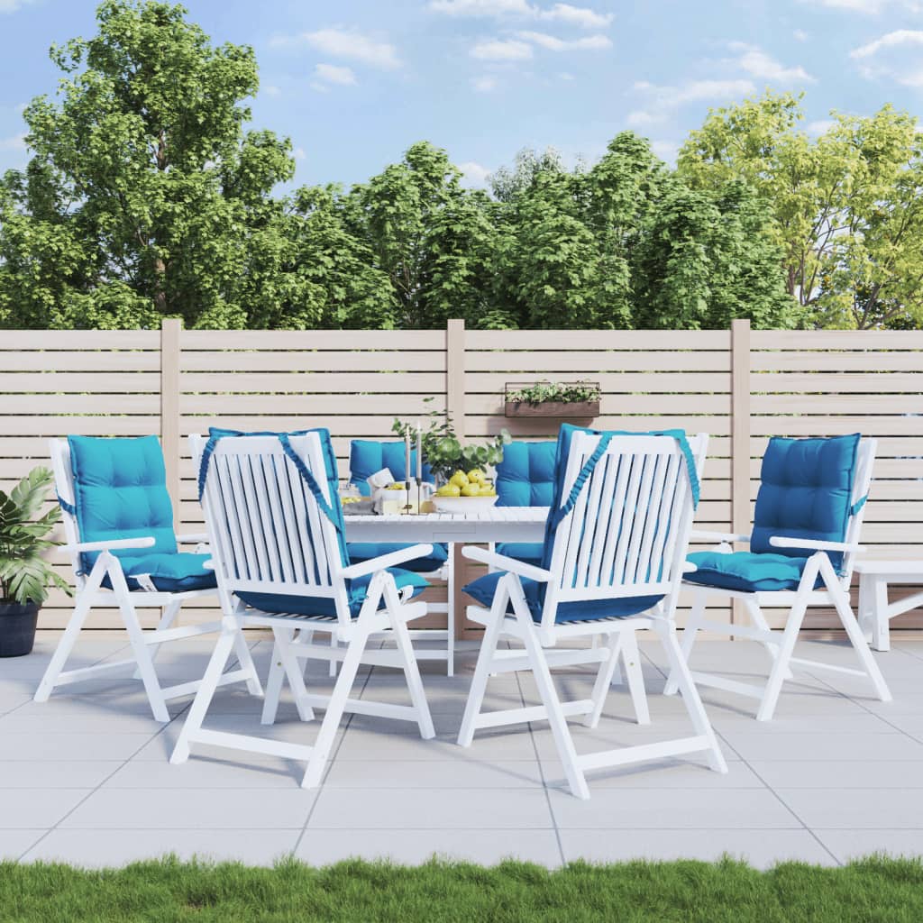 vidaXL Coussins pour chaises basses 6 pcs Bleu clair Tissu Oxford
