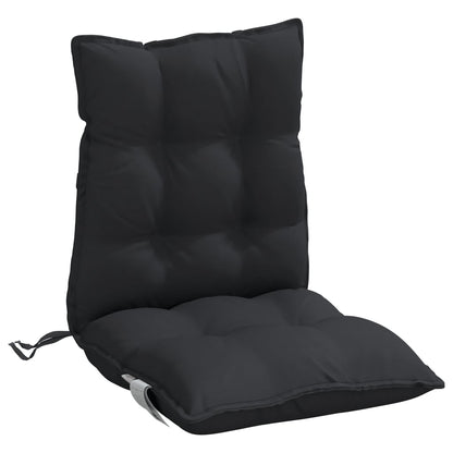vidaXL Coussins pour fauteuils bas 2 pcs Noir Tissu Oxford
