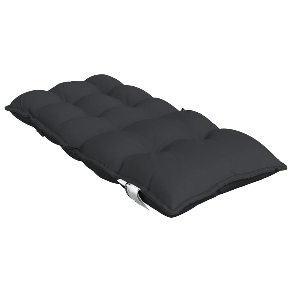 vidaXL Coussins pour fauteuils bas 2 pcs Noir Tissu Oxford