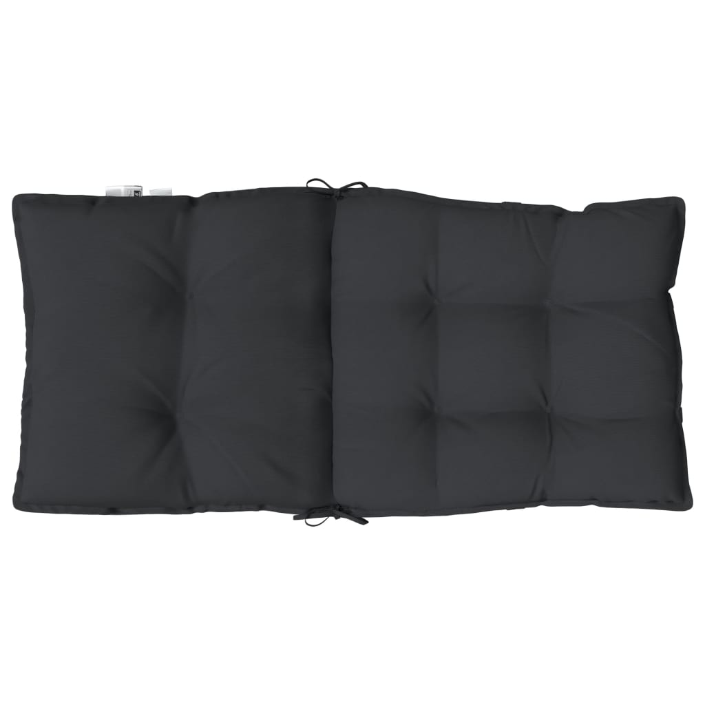 vidaXL Coussins pour fauteuils bas 2 pcs Noir Tissu Oxford