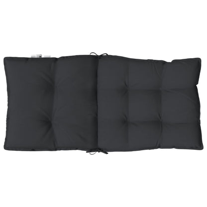vidaXL Coussins pour fauteuils bas 2 pcs Noir Tissu Oxford