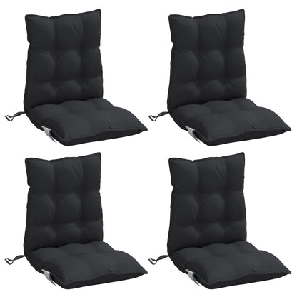 vidaXL Niedriglehner-Auflagen 4 Stk. Schwarz Oxford-Gewebe