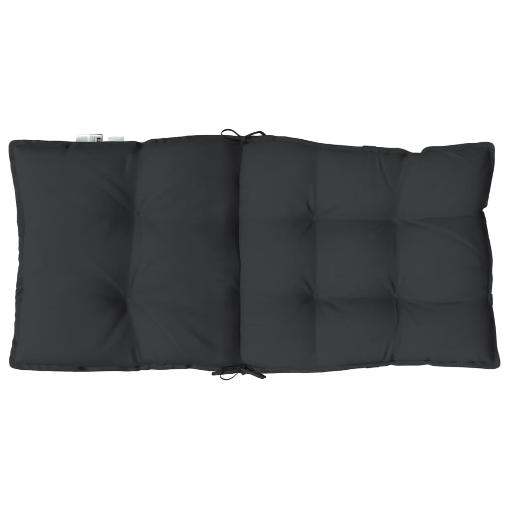 vidaXL Niedriglehner-Auflagen 4 Stk. Schwarz Oxford-Gewebe