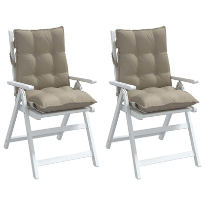 vidaXL Niedriglehner-Auflagen 2 Stk. Taupe Oxford-Gewebe